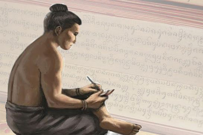 Negarakertagama ditulis oleh Mpu Prapanca pada tahun 1365 M dalam bentuk kakawin (puisi Jawa kuno). Sumber Foto: Pinterest