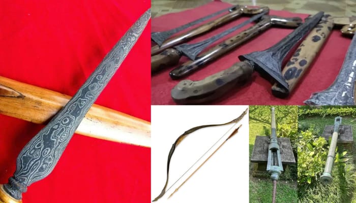 Empat alat utama yang dimiliki oleh Majapahit adalah cetbang, keris, tombak, dan panah. Ini merupakan indikasi dari kejayaan militer serta kemajuan teknologi di kawasan Nusantara.