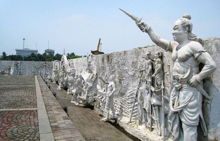 Patung Gajah Mada, Mahapatih Majapahit, di kawasan Monumen Nasional, Jakarta