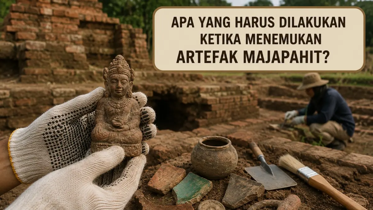 Apabila masyarakat menemukan benda yang diduga artefak Majapahit saat berada di kawasan bersejarah. Temuan seperti ini sebaiknya tidak dipindahkan dan segera dilaporkan kepada pihak berwenang untuk dilakukan identifikasi.