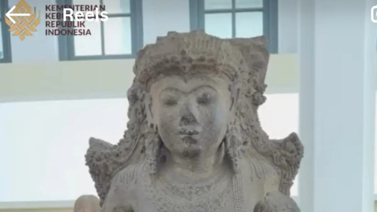 WARISAN SEJARAH: Arca Dewi Suhita, perwujudan Ratu Majapahit yang tersimpan di Museum Nasional Indonesia. (Sumber: Direktorat Warisan Budaya Ditjen Perlindungan Kebudayaan dan Tradisi Kemenbud RI)