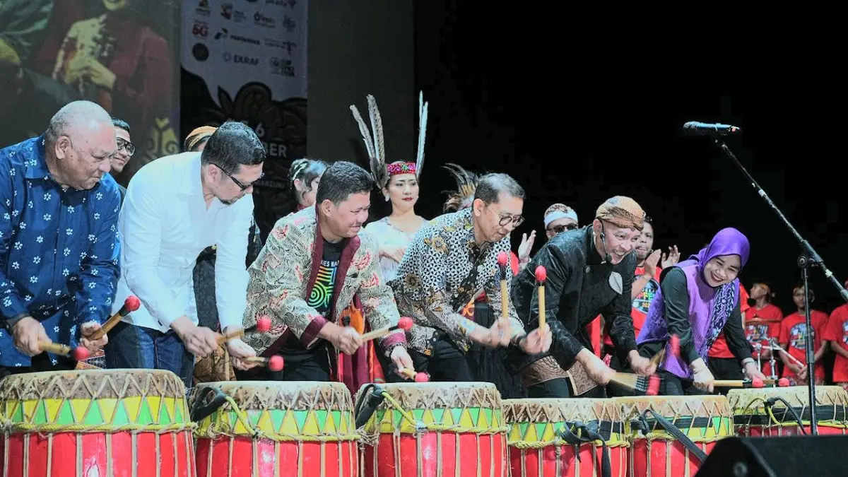 MUSIK: Menbud Fadli Zon, saat membuka gelaran Satu Dekade Indonesia Drum & Perkusi Festival (IDPFEST) 2026 di Gedung Teater Besar Taman Ismail Marzuki, Jakarta, Sabtu (5/9). (Foto: Kemenbud/Vidhy Fellizano Sfinoza)