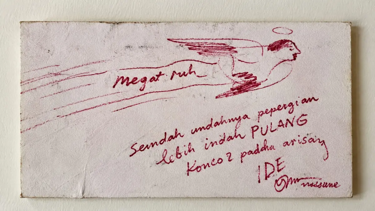 MEGAT RUH: Sketsa Nasirun dua minggu sebelum hari wafatnya (format sketsa yang mulanya kotak diubah lanscape untuk menyesuaikan ruang unggahan digital)