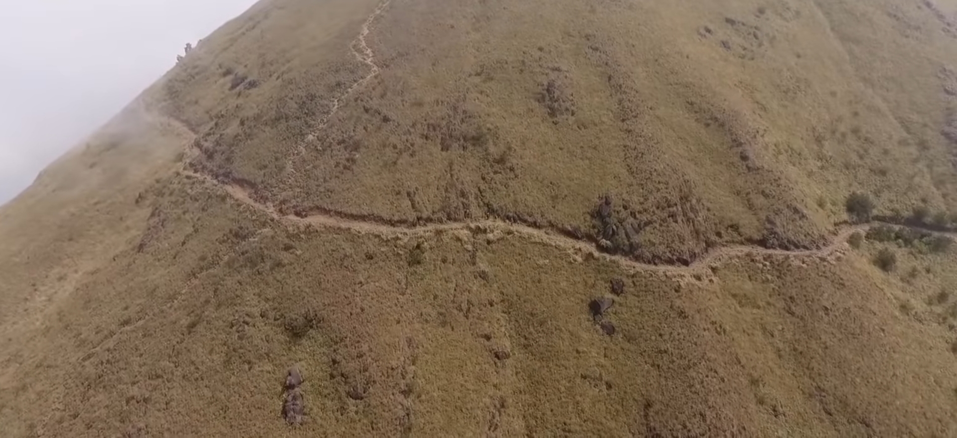CAGAR BUDAYA: Jalur kuno menuju Puncak Pawitra Gunung Penanggungan yang ditemukan sekitar 2015 silam membuktikan adanya prasarana transportasi darat kala itu. Konon, jalur itu untuk dilewati kereta kuda bangsawan yang hendak ritual di Puncak Pawitra. (Sum