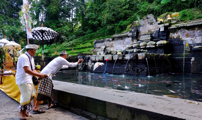PENINGGALAN SEJARAH: Petirtaan Jolotundo di Desa Seloliman, Kecamatan Trawas, menjadi tempat para resi menyucikan diri.