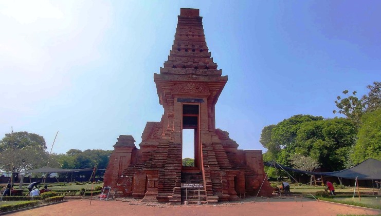 JEJAK SEJARAH: Teka teki fungsi struktur pagar Situs Gapura Bajang Ratu, Desa Temon, Kecamatan Trowulan, makin jelas usai dilakukan ekskavasi lanjutan beberapa waktu lalu.