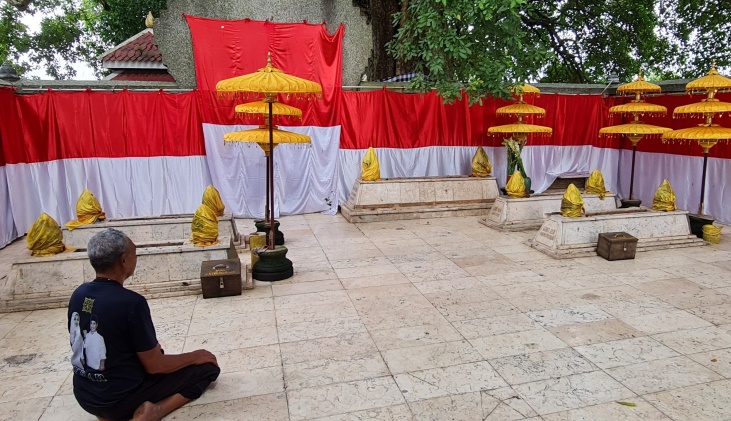 KERAMAT: Situs Siti Inggil di Dusun Kedungwulan, Desa Bejijong, Kecamatan Trowulan, Kabupaten Mojokerto yang menyimpan nilai sejarah dan tak pernah sepi peziarah.