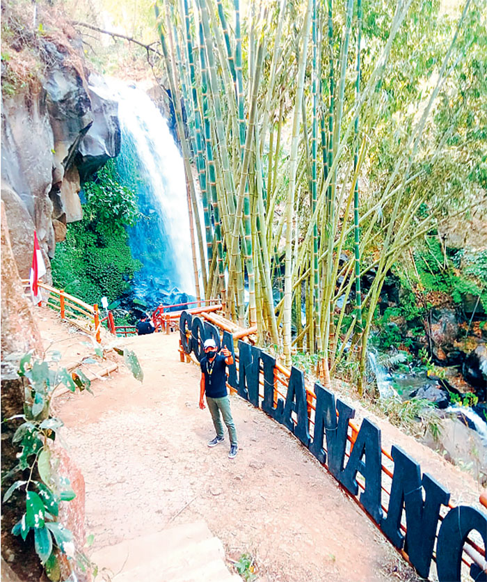 SEMAKIN RAMAI: Wisata Coban Kali Lanang di Desa Pandanrejo, Bumiaji jadi destinasi wisata baru.