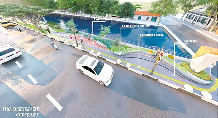 KONSEP TAMAN: Desain konseptual pada Koridor Jalan Penarukan Kepanjen, Kabupaten Malang.