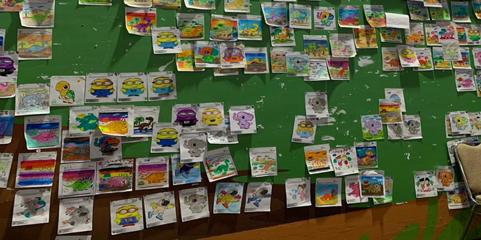 Space for the coloring results at Malang Smart Arena