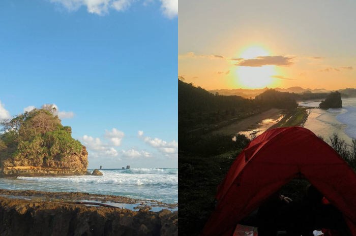 Potret keindahan Pantai Parang Dowo. (Indra Wira & Ika for Radar Malang)