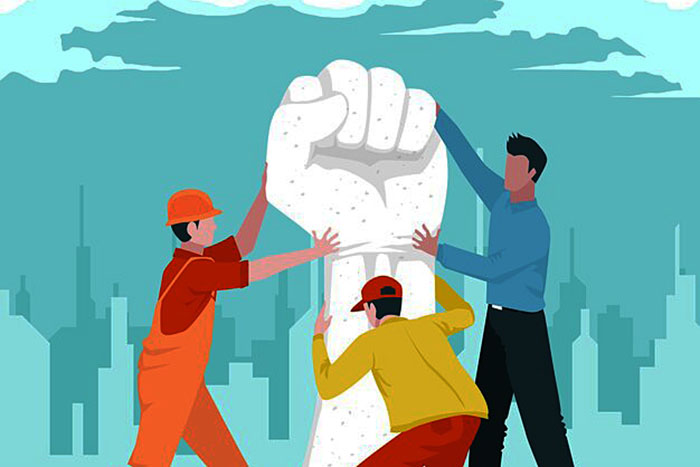 Ilustrasi pekerja. Masih banyak perusahaan di Kota Batu yang membayar karyawan di bawah UMK
