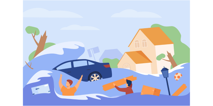 Ilustrasi bencana. (Freepik: pch.vector)