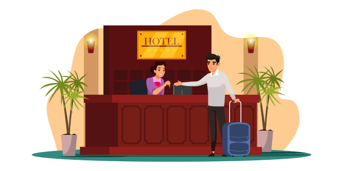 Ilustrasi reservasi hotel (freepik.com/studio4rt).