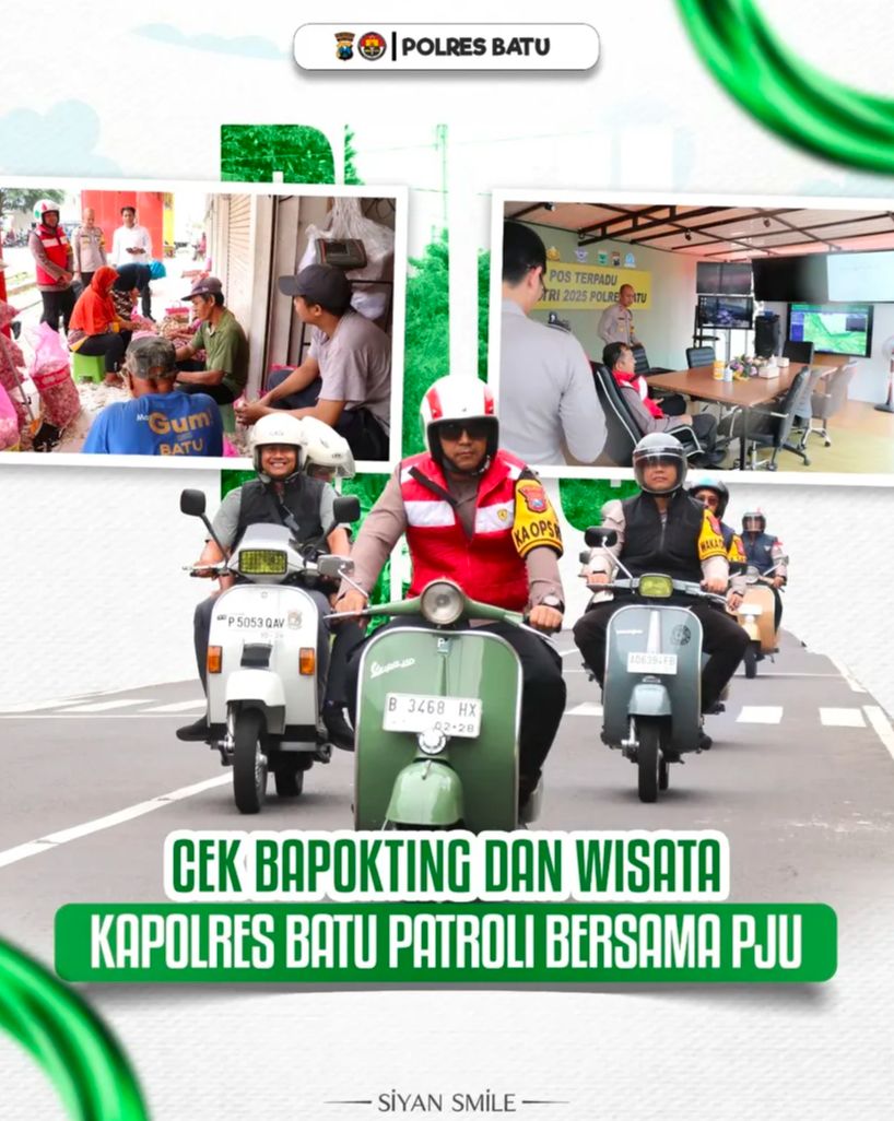 Patroli jelang lebaran (Instagram/@polresbatu.official)