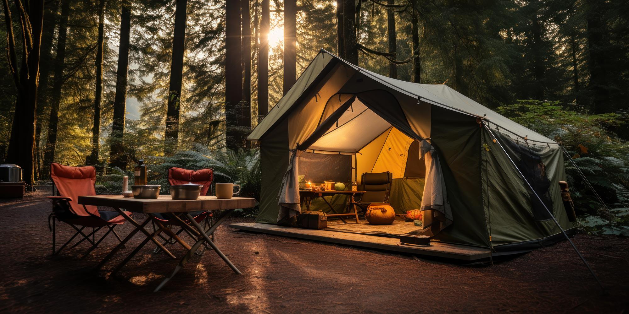 Ilustrasi Glamping (Freepik.com/rorozoa)