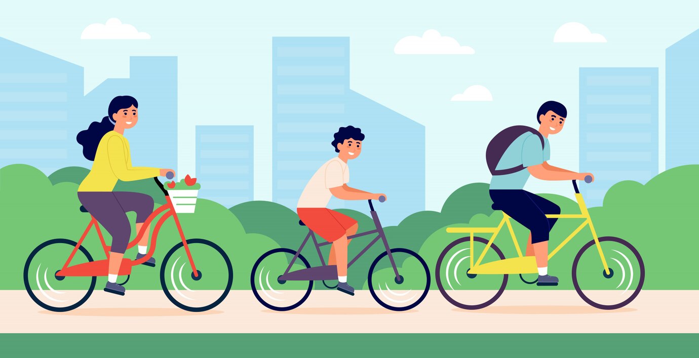 Ilustrasi bersepeda. (freepik.com)