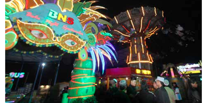 LEGENDARIS: Batu Night Spectacular (BNS) berdiri di atas lahan seluas 3,5 hektare. ada puluhan wahana bermain yang ditawarkan di sana.