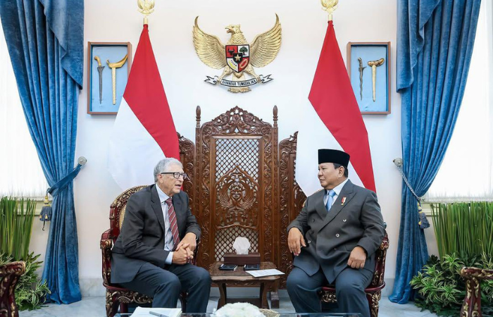 Kehadiran Bill Gates ke Istana Merdeka pada 7 Maret 2025 membahas tentang kesehatan dan kerjasama. (Akun Resmi X Menteri Luar Negeri Republik&nbsp;Indonesia)