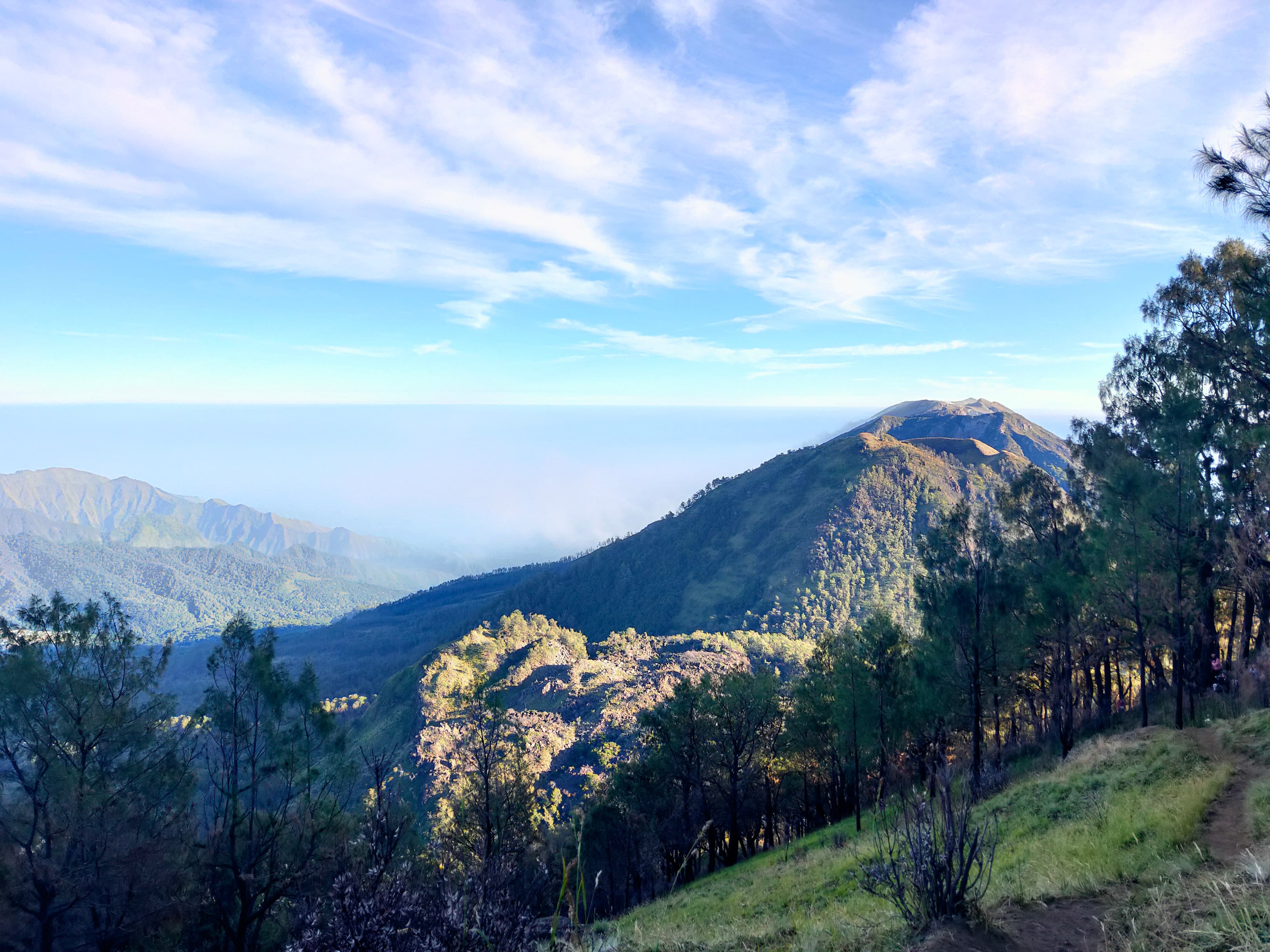 Pemandangan Gunung Arjuno Jawa Timur.