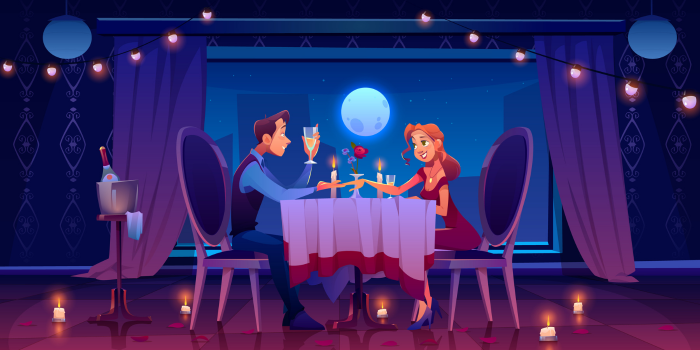 Ilustrasi makan malam (pch.freepik)
