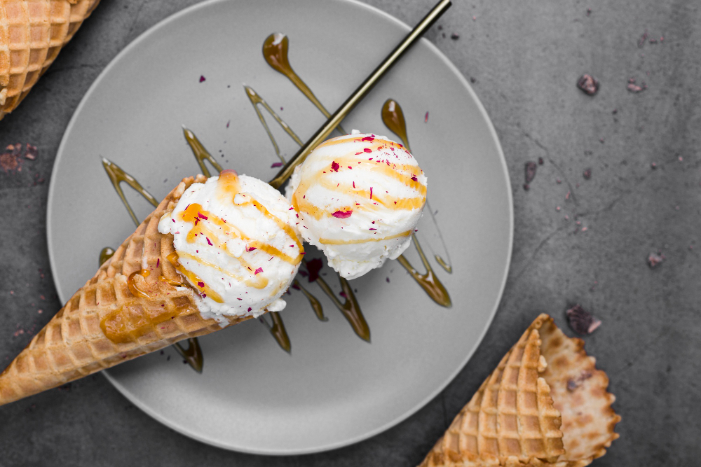 CREAMY: Es krim khas Italia yang manis dan lembut.