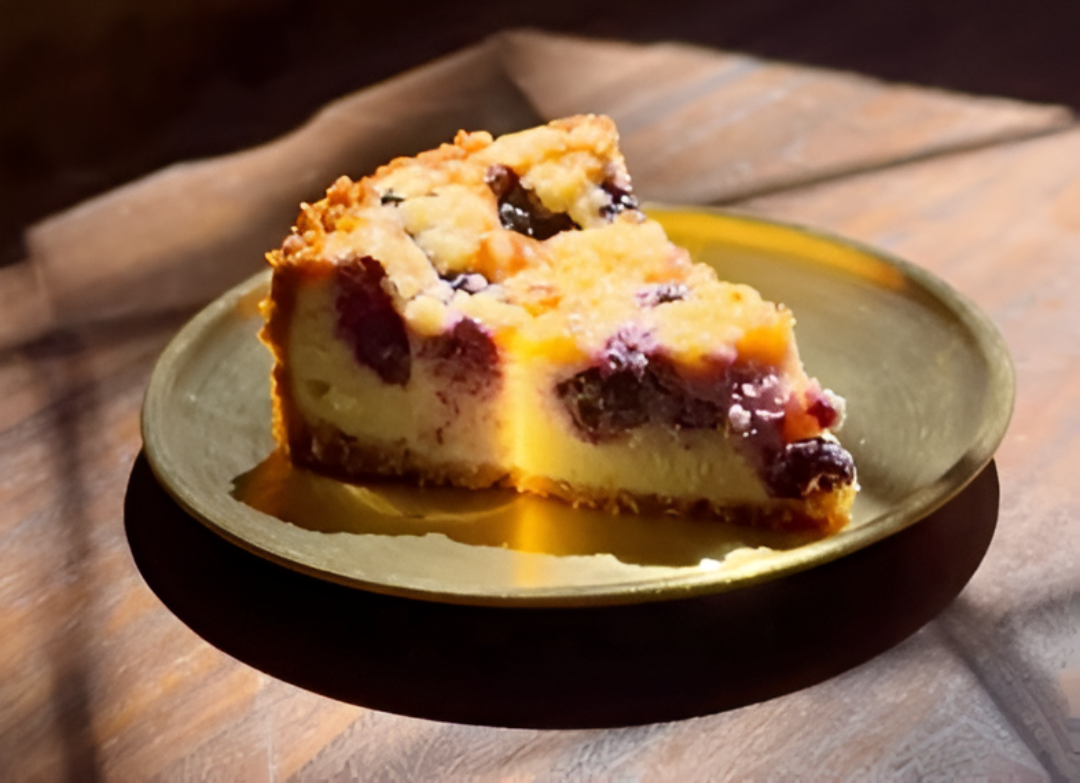 MANIS: Blueberry cheesecake yang lembut ala Treum Cafe.