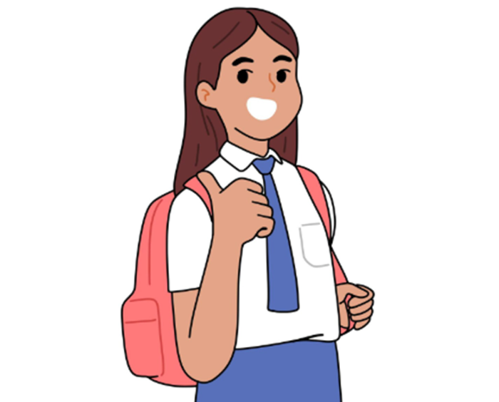 Ilustrasi siswa SMA.