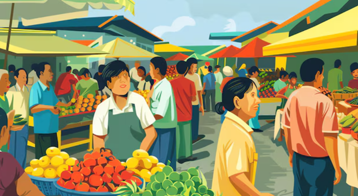 Ilustrasi Pedagang Pasar