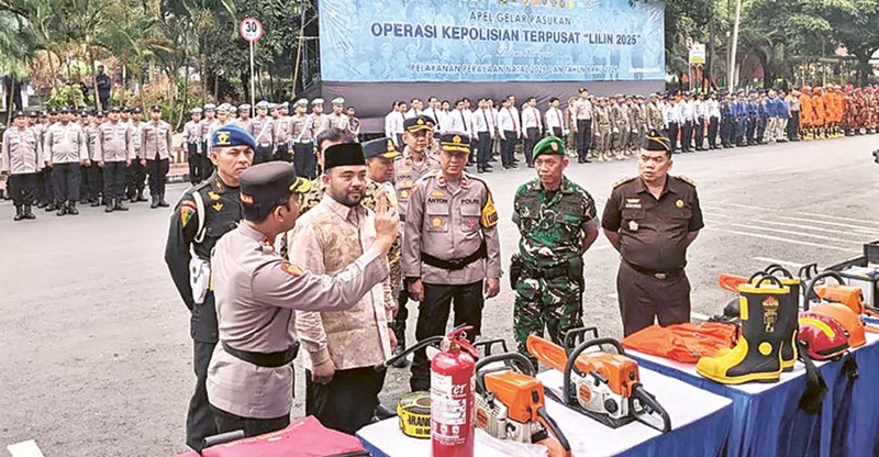 PERKUAT PENGAMANAN: Kapolres Batu AKBP Andi Yudha Pranata saat mengikuti rakor lintas sektoral dalam rangka kesiapan Ops Lilin Semeru 2025 pada 17 Desember lalu.