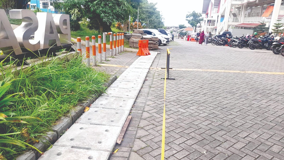 TUNTAS: Pengerjaan drainase di kawasan Pasar Induk Among Tani tuntas pada 23 Januari lalu.
