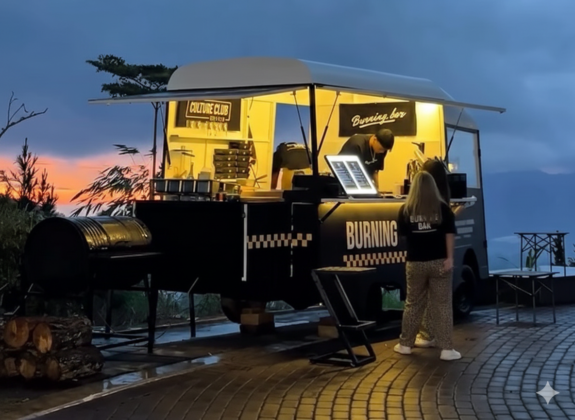 KAFE BARU: Burning bar kafe merupakan destinasi kuliner baru di dekat kawasan paralayang Kota Batu yang cocok bagi kamu para penikmat senja. (Instagram: burning.bar)