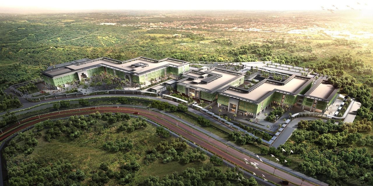 CATAT PENGHARGAAN: Gedung UIN Kampus 3 membentuk lafadz basmalah raih penghargaan MURI tahun ini.