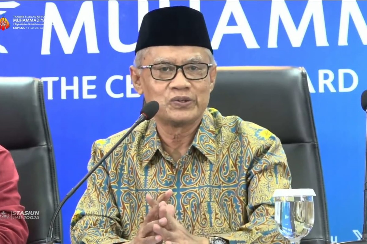 Ketua Umum Pimpinan Pusat Muhammadiyah Haedar Nasir. (screenshot)