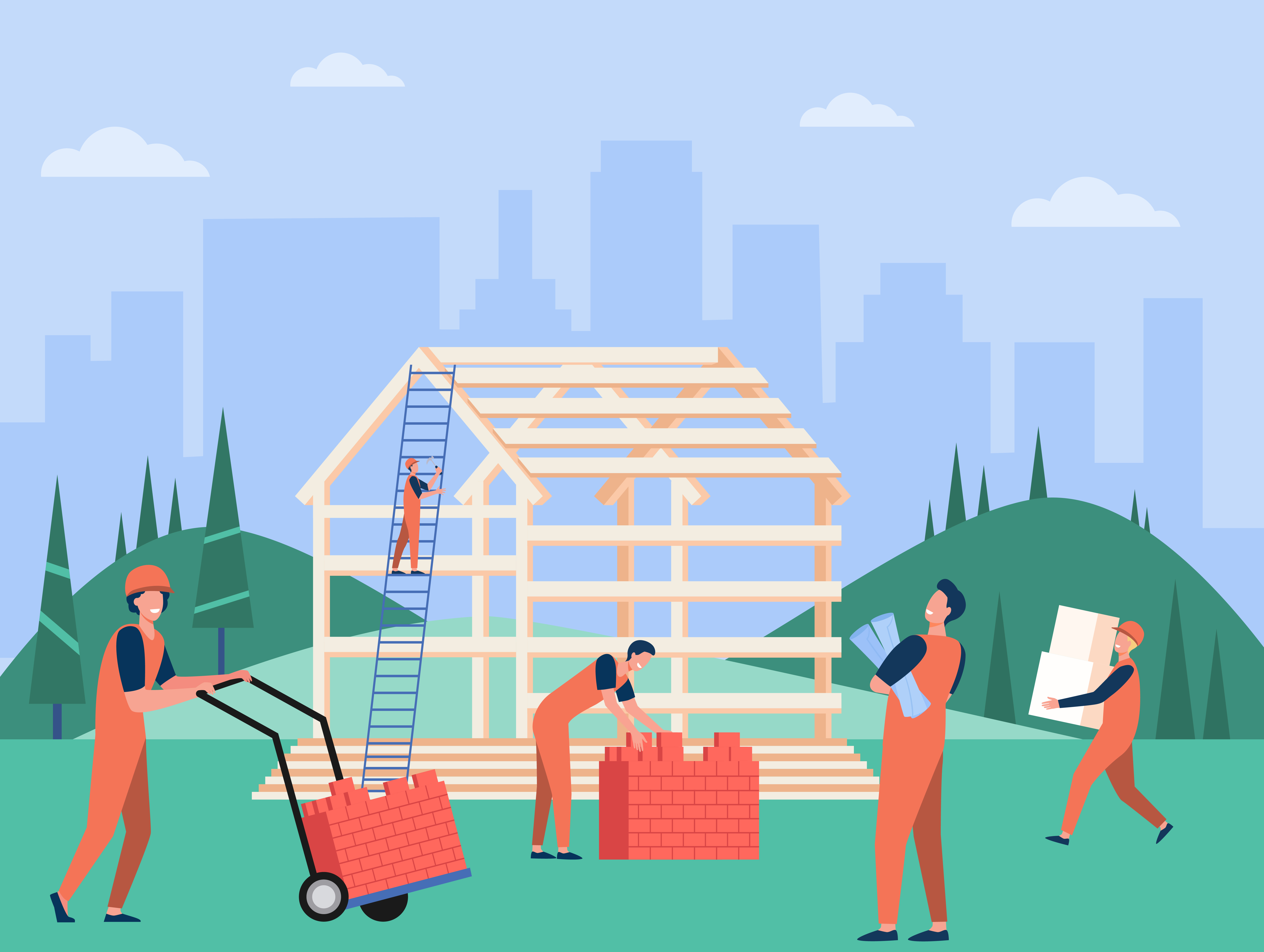 Ilustrasi bedah rumah. (freepik)