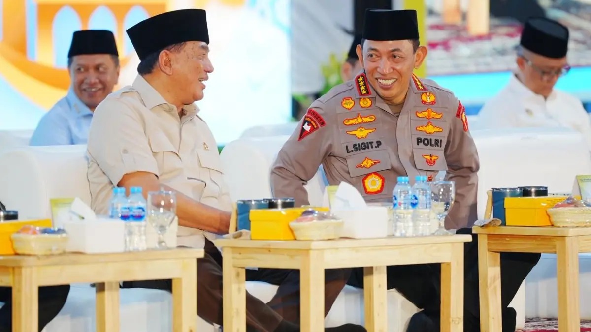 Kapolri Sigit saat menghadiri kegiatan buka puasa bersama TNI-Polri di Lapangan Bhayangkara, Jakarta Selatan, Rabu (11/3/2026). (Mabes Polri)
