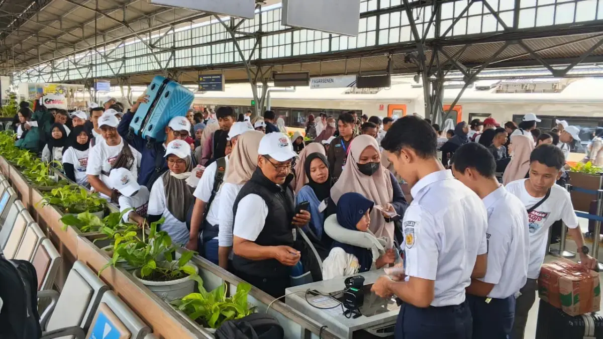Situasi mudik gratis yang diselenggarakan oleh PT KAI. (Istimewa)