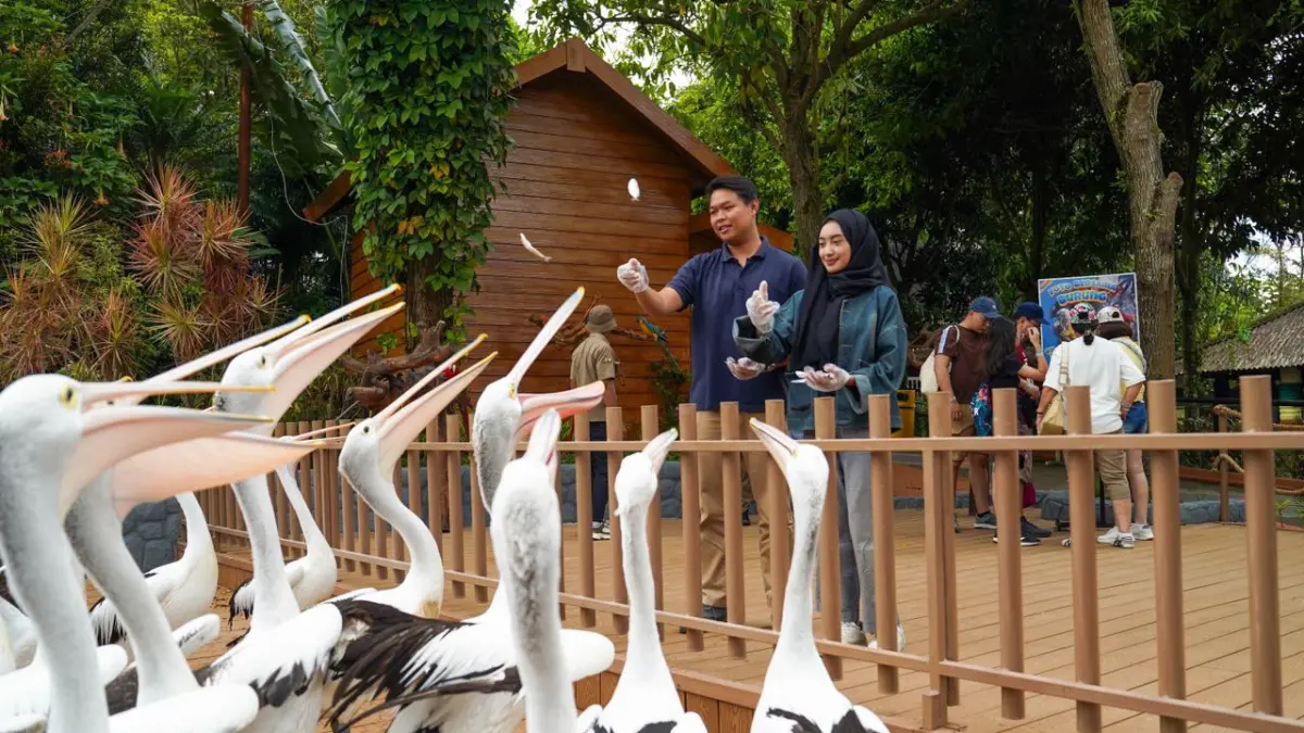 WAHANA BARU: Sejumlah wisatawan menikmati wahana baru Pulu-Pulu Adventures di Jawa Timur Park 2 beberapa waktu lalu. ISTIMEWA