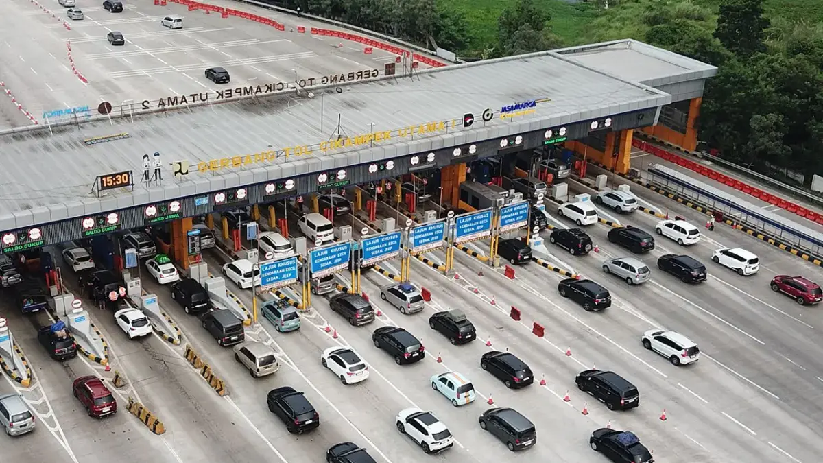 One way dari Tol Cipali ke Kalikangkung saat momen puncak arus mudik Lebaran. (Dok. Jasa Marga)