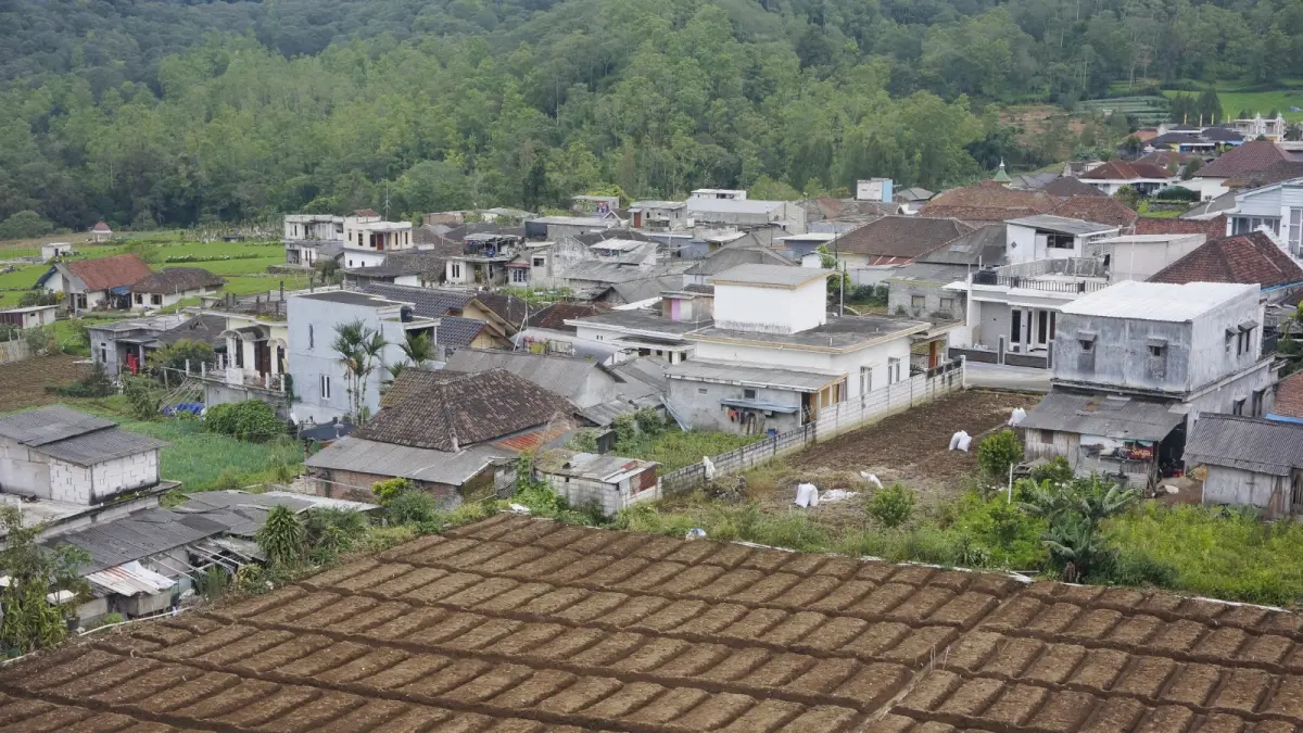 ALIH FUNGSI LAHAN: terlihat lahan pertahian yang mulai tergantikan dengan pemukiman. RORI DINANDA BESTARI/RADAR BATU
