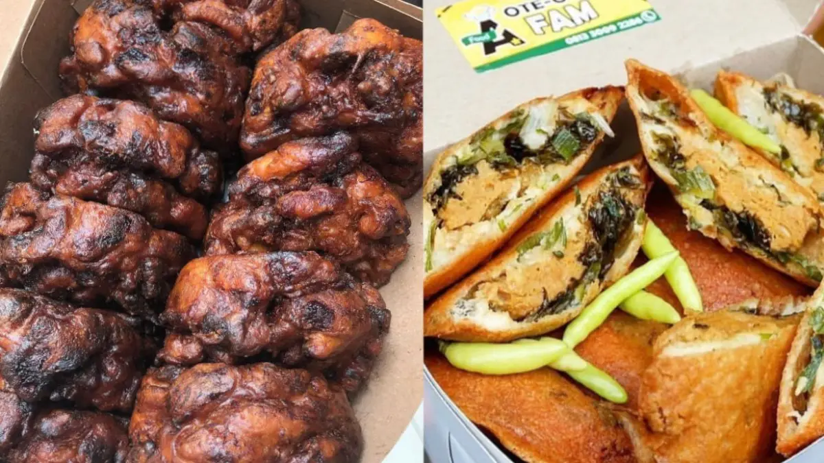 Pisang goreng madu dan ote-ote isi ayam (Instagram @pawon_papa & @oteotefam)