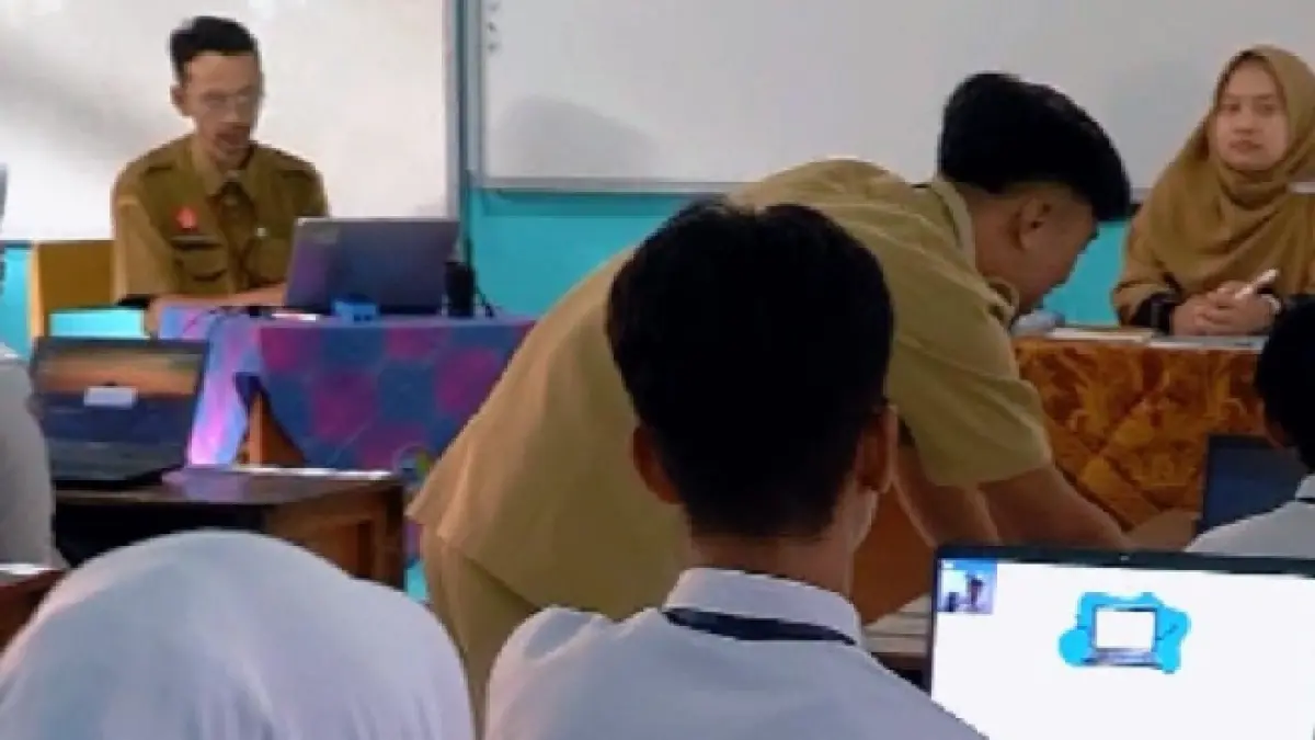 Pelaksanaan TKA SMPN 1 Karang Ploso (Sumber: bbgtkjatim.kemendikdasmen.go.id)