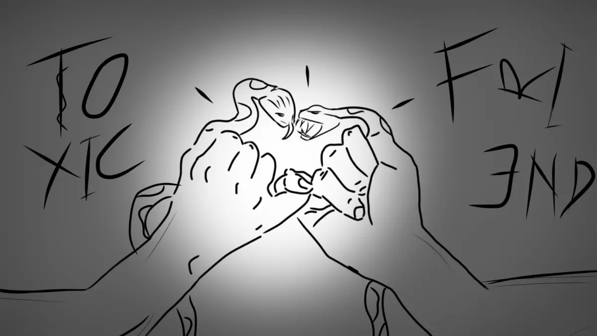 Ilustrasi pertemanan yang tidak sehat (sumber: Identitas Unhas)