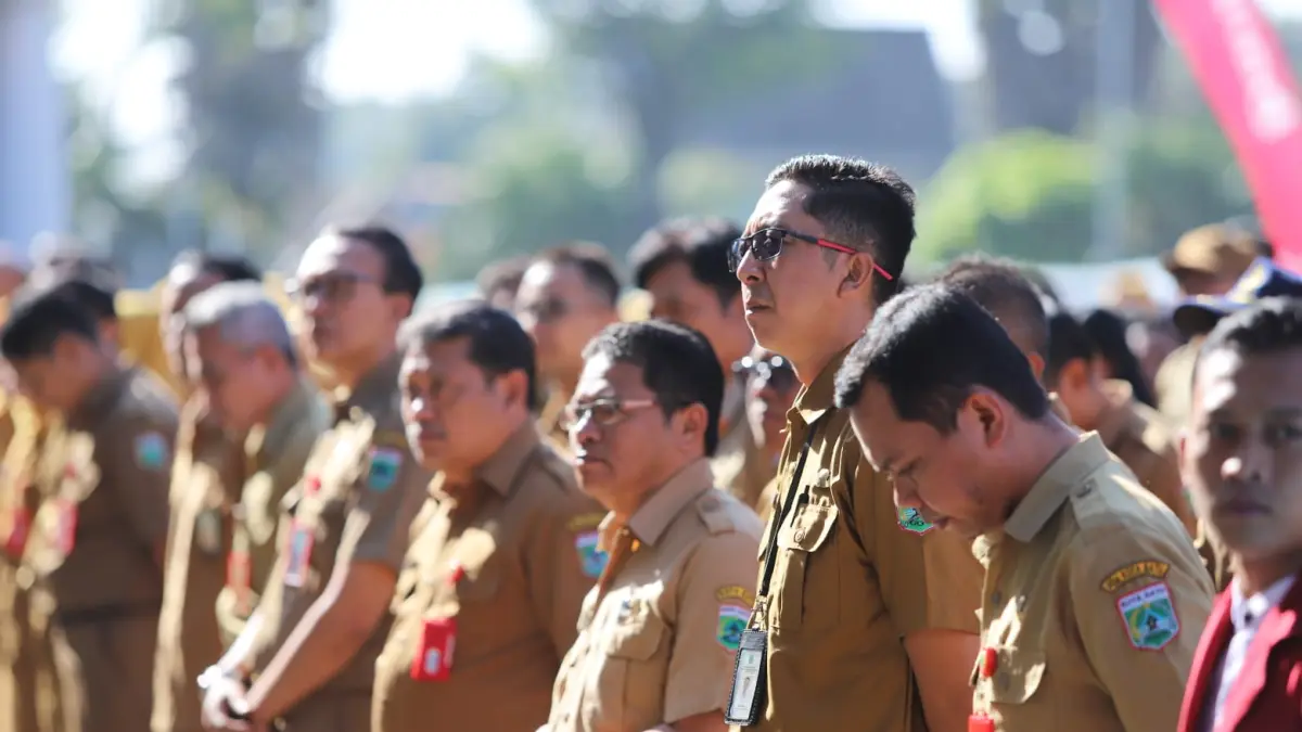 ASN Pemkot Batu melakukan apel pagi. (Prokopim Kota Batu)
