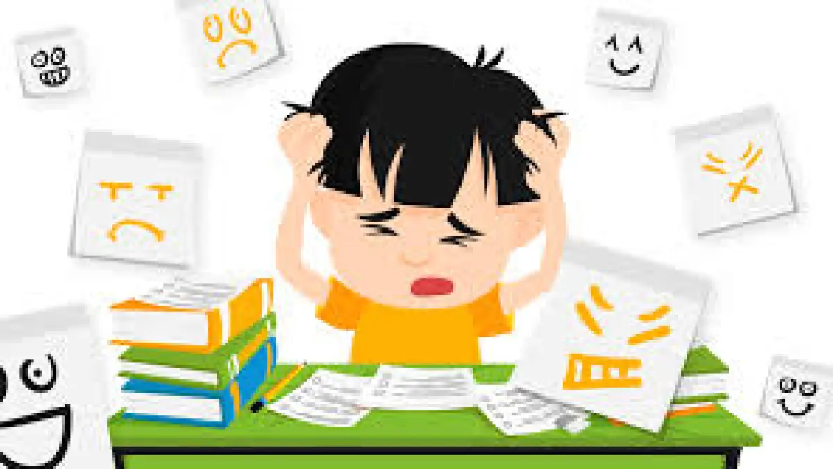 Ilustrasi siswa yang mengalami stres akademik akibat penurunan motivasi belajar (sumber: Pesantren Darunnajah)