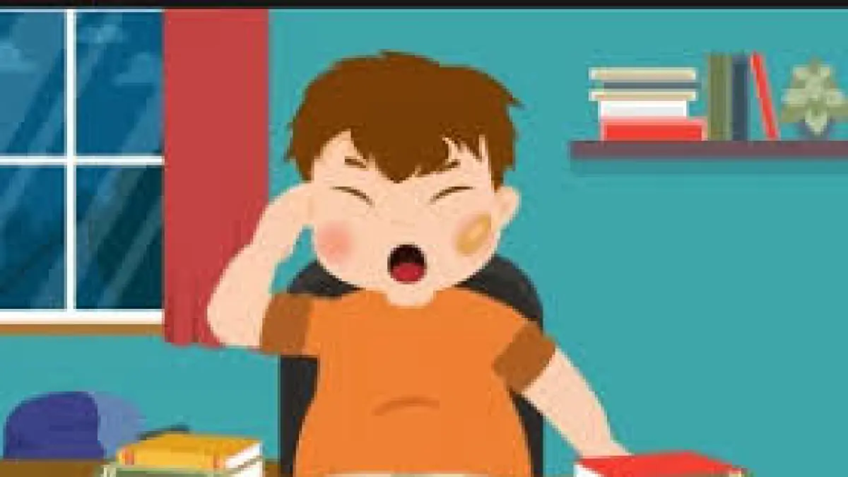 Ilustrasi siswa yangkelelahan karena menerapkan belajar sistem kebut semalam (Sumber: FKG Unair - Universitas Airlangga)