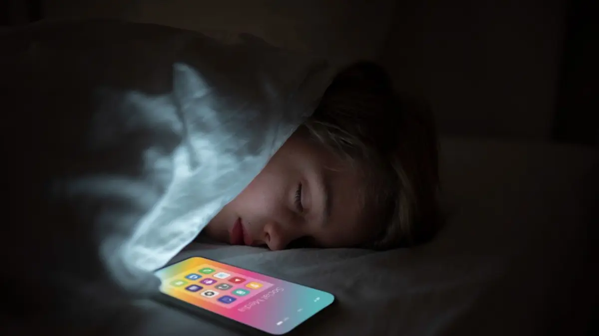 Ilustrasi menaruh hp di dekat kepala saat tidur (sumber foto: magnific)