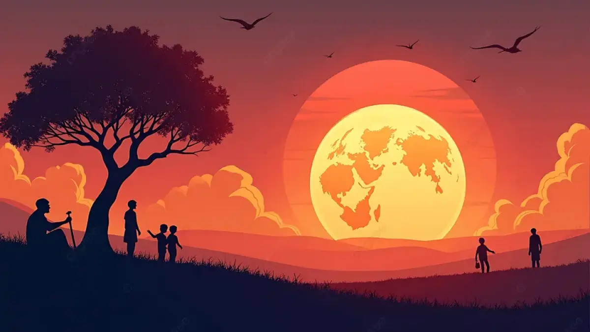 Ilustrasi seseorang yang sedang duduk diam melihat kegiatan di sekitarnya (Sumber: Pngtree)