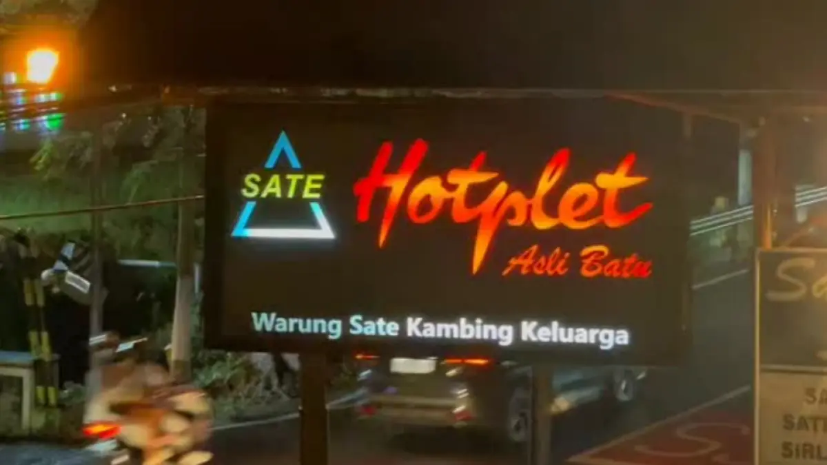 Sate hotplet asli Batu (Instagram @satehotpletbatu)