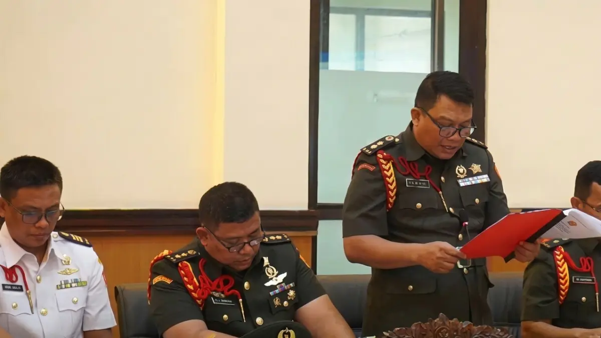 ODITUR MILITER: Membacakan Tuntutan 2,5 Tahun Penjara untuk Para Terdakwa Penyiraman Air Keras ke Andrie Yunus (Sumber: Istimewa).